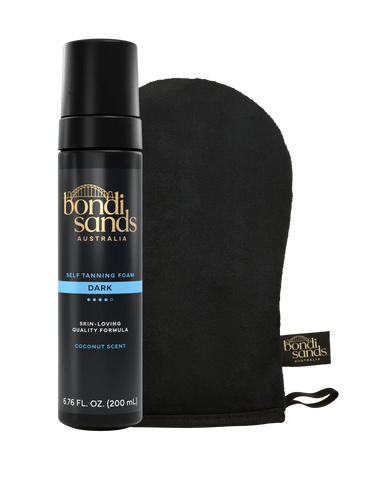 Dark Self Tanning Foam and Application Mitt Bundle