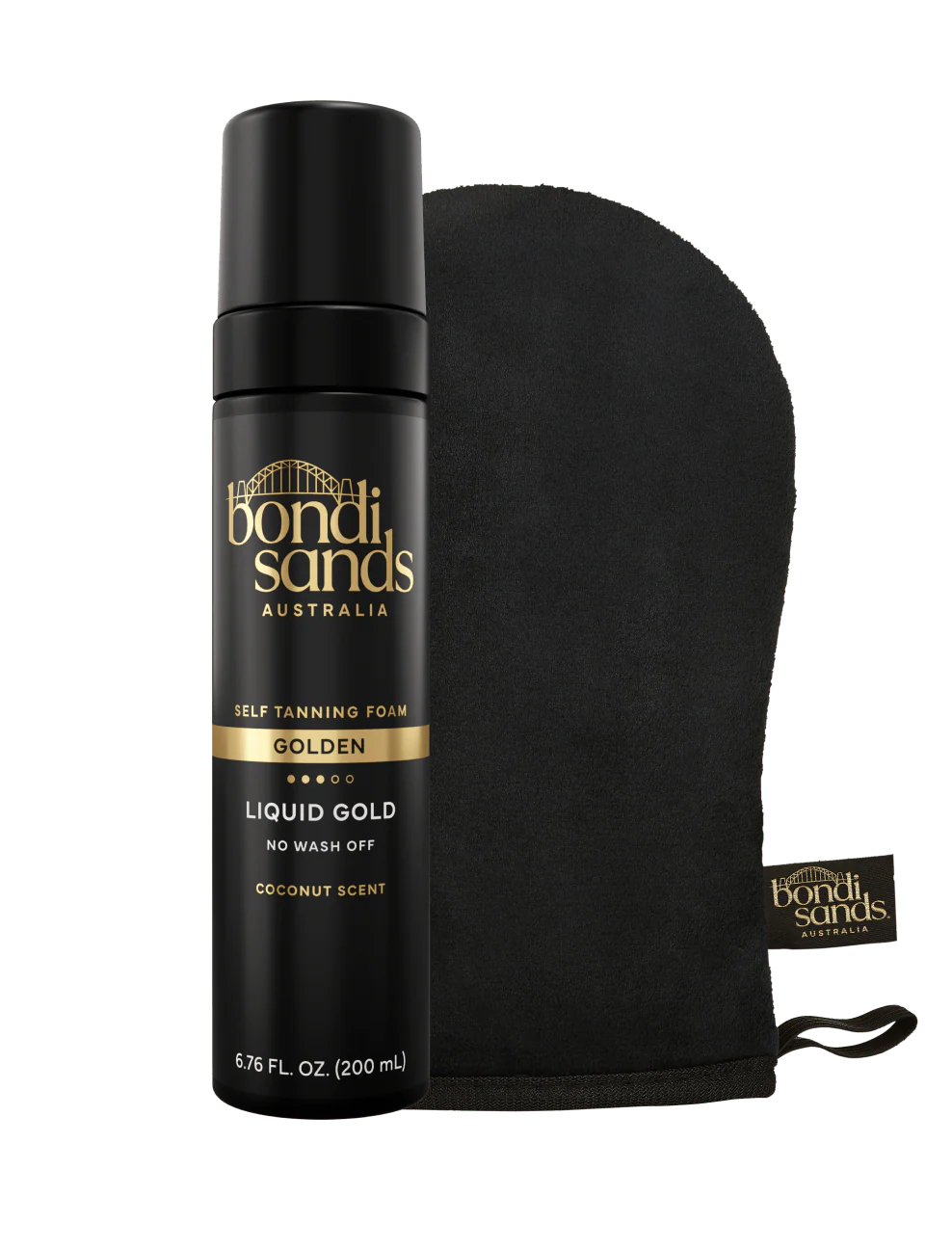 Liquid Gold Self Tanning Foam & Application Mitt Bundle